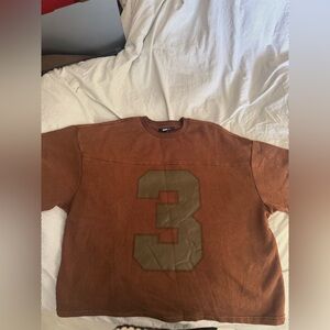 Men's Brown Sweater with Number Design